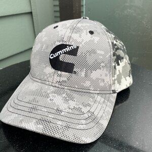 Cummings Black White Camo Baseball Hat